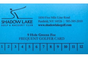 Frequent Golfer Card - Junior 9 Holes Walking 